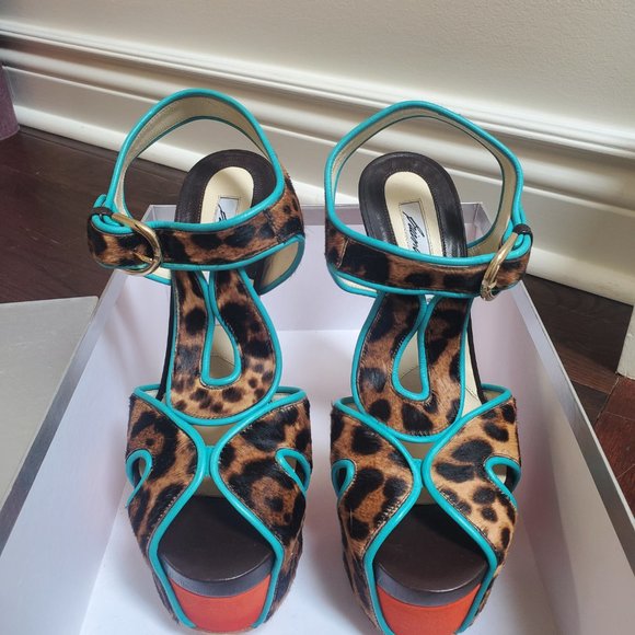 Brian Atwood Brigitte Platform Shoe. US 8.5 / IT 38.5. Multicolour. - Picture 3 of 7
